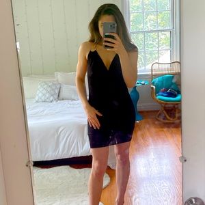 Backless club dress w/ gold hardware